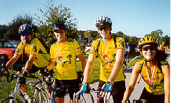 Four Jerseys at the Horrible Hundred (Rocke, Larry, Andrew, and Barb)