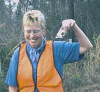 Director Diann with find of the day