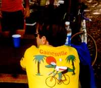 Shannon Woodruff displays the colors